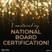 I maintained my national board certification!